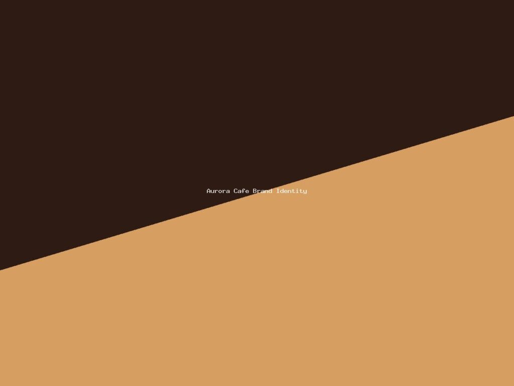 Aurora Cafe Brand Identity