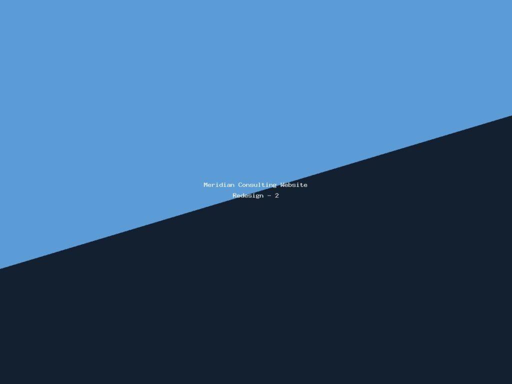 Meridian Consulting Website Redesign - 2