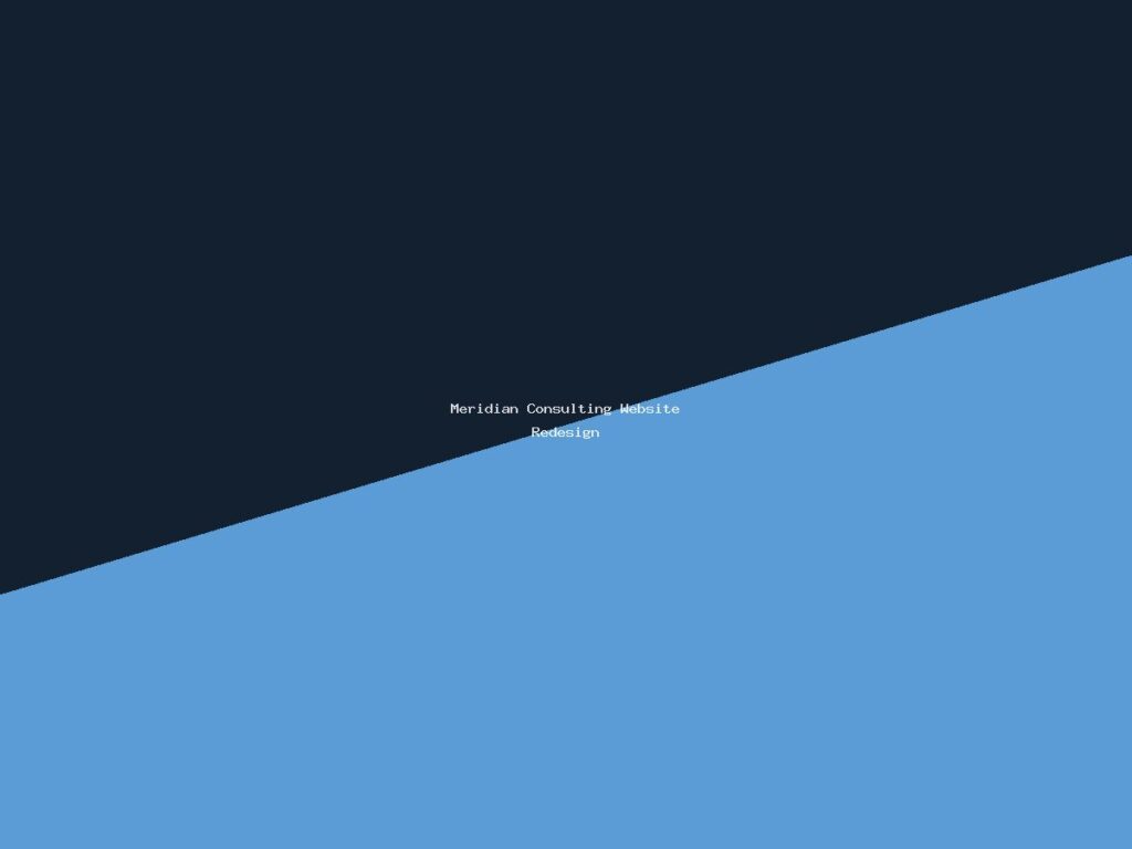 Meridian Consulting Website Redesign