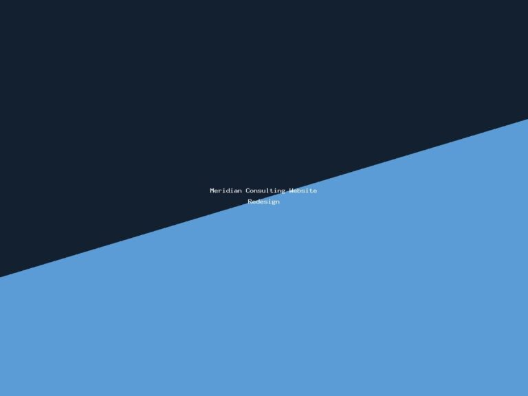 Meridian Consulting Website Redesign